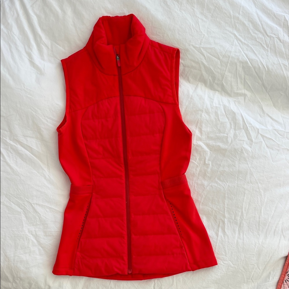 Lululemon Athletica Vibrant Red Vest, Size 2